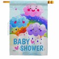 Patio Trasero Cuite Baby Shower Celebration New Born Double-Sided Garden Decorative House Flag, Multi Color PA3905195